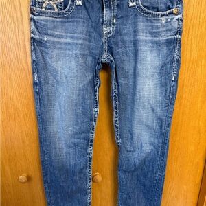 Big Star Blue Denim with Brown Leather Patch